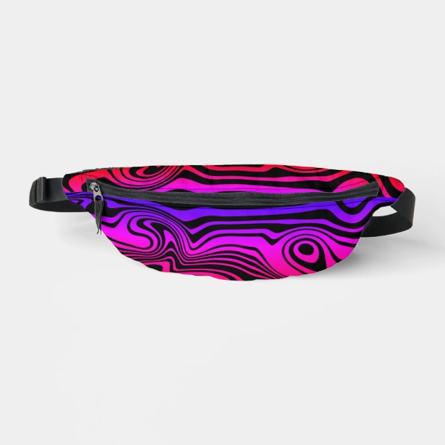 Black and Colorful Neon Fanny Pack - Choose Color (Front)