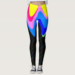 Black and colouresd leggings