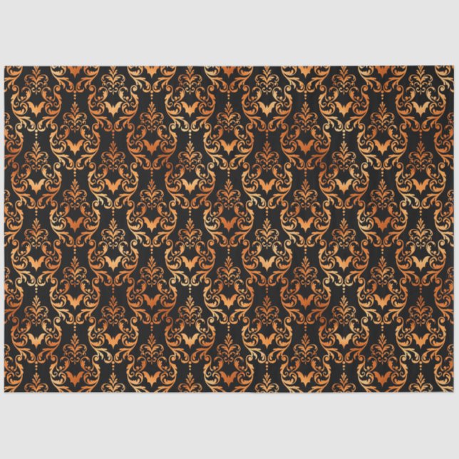 Black and Copper Halloween Series Design 8 Tissue Paper (Front)