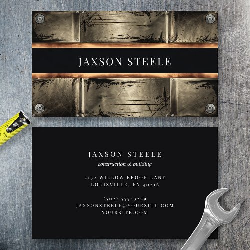 Black And Copper Industrial Business Card