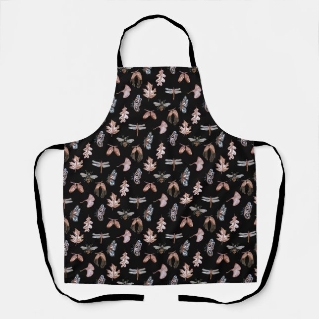 Black and copper nature print apron (Front)