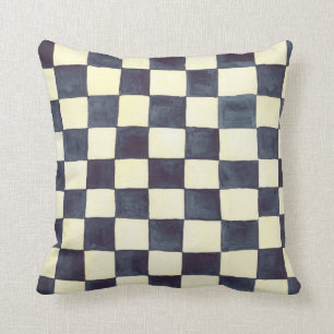 Black and Cream Check Pillow