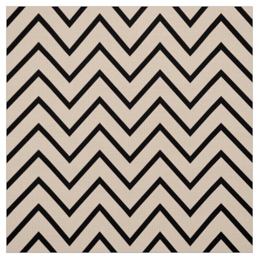 Black and Cream Chevron Upholstery Fabric