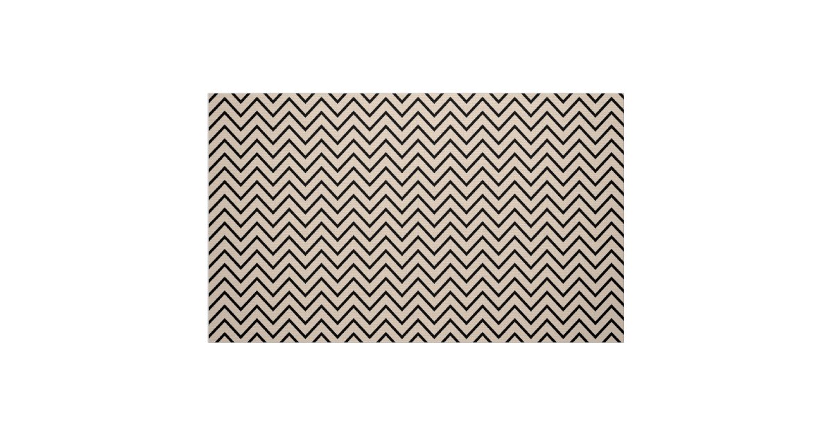 Black and Cream Chevron Upholstery Fabric Zazzle