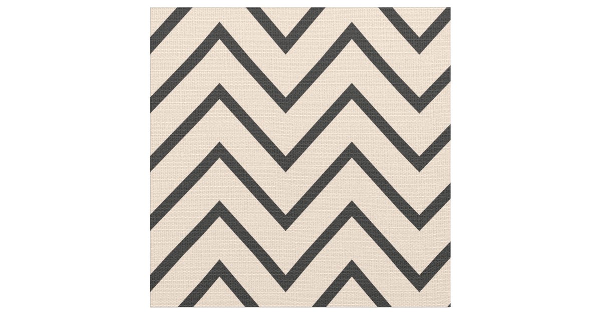 Black and Cream Chevron Upholstery Fabric Zazzle