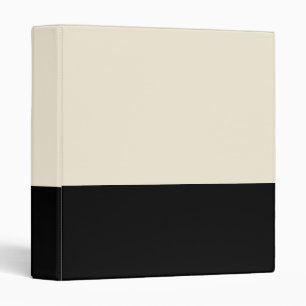 Black and Cream Color Block 3-Ring Binder