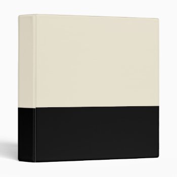 Black And Cream Color Block 3-ring Binder by StyledbySeb at Zazzle