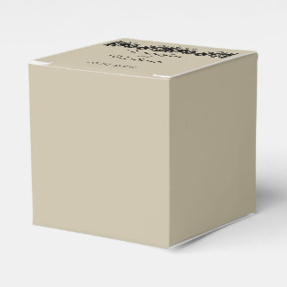 Black and Cream Floral Embossed Wedding Favor Box