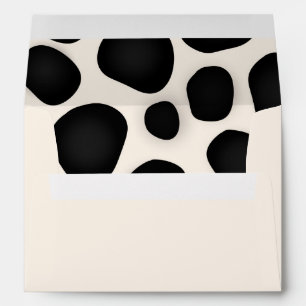 Black and Cream Lined Envelope with address