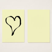 Black and Cream Love Heart Design. (Front & Back)