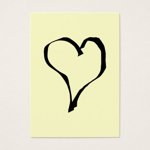 Black and Cream Love Heart Design. Business Card
