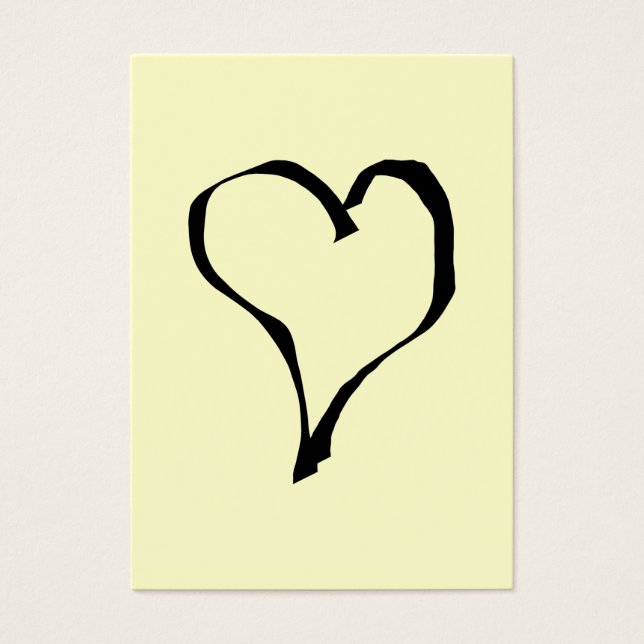 Black and Cream Love Heart Design. (Front)