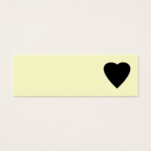 Customizable Black and Cream Love Heart Design. Business Card Template