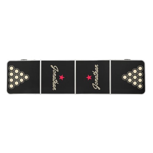 Black and Cream Vintage Star Signature Beer Pong Table