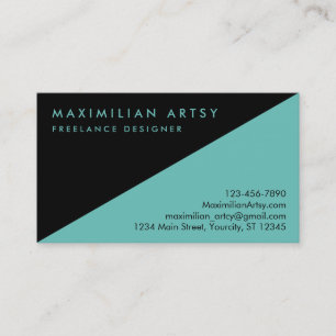 Black And Custom Color Avant-garde Business Card