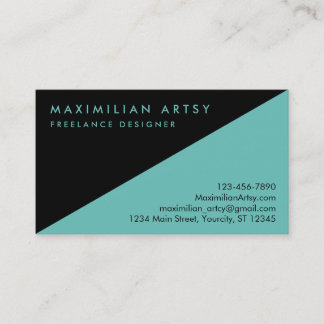 Black And Custom Color Avant-garde Business Card