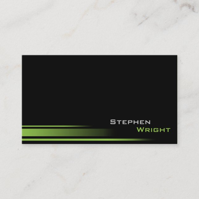 Black and Custom Color Professional Business card (Front)