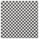 Black and Custom Color White Checkerboard Pattern Fabric