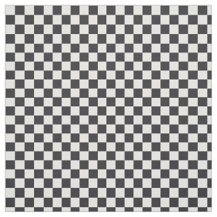 Black and Custom Color White Checkerboard Pattern Fabric