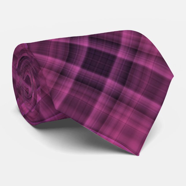 Black and dark magenta neck tie (Rolled)