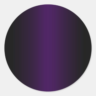 Black and Dark Purple Gradient Blank Classic Round Sticker