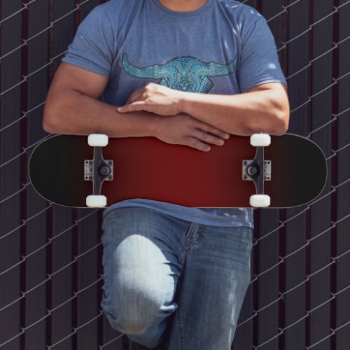 Black and Dark Red Gradient Skateboard