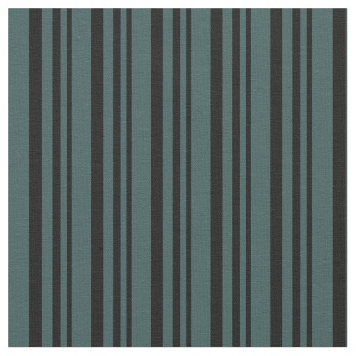 Black and Dark Slate Gray Pattern of Stripes Fabric