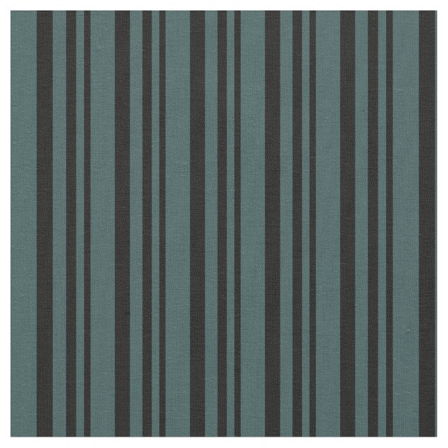 Black and Dark Slate Gray Pattern of Stripes Fabric (Close Up)