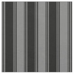 [ Thumbnail: Black and Dim Grey Colored Lines Pattern Fabric ]
