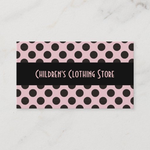 Customizable Black and Eggshell Polka Dots Cards Business Card Template