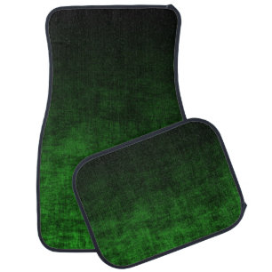Black and Emerald Green Gradient Texture Car Floor Mat