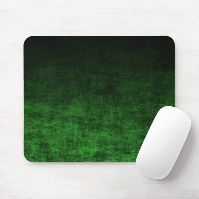 Black and Emerald Green Gradient Texture Mouse Pad (With Mouse)
