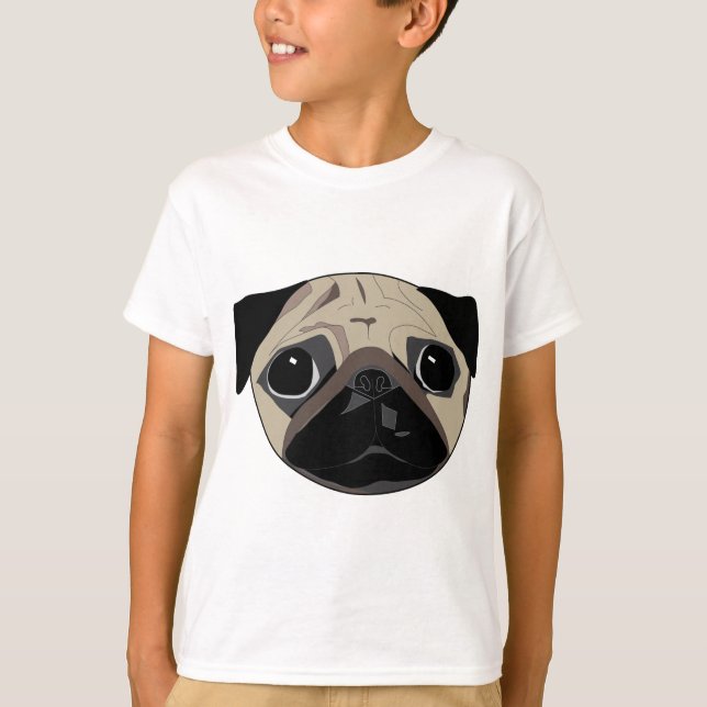 Black and Faun Pug T-Shirt (Front)