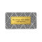 Black and Faux Gold Foil Chevron Label