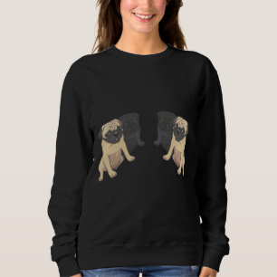 Black and Fawn Pugs Pattern Classic T-Shirt 160 Sweatshirt