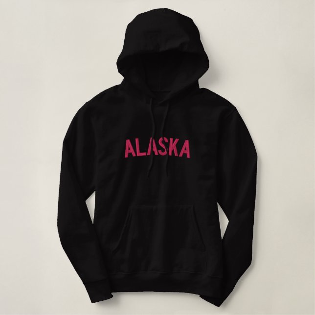 Black and Fuchsia Alaska Embroidered Shirt (Design Front)