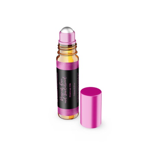 Black and Fuchsia Foil Perfume Roller Bottle label