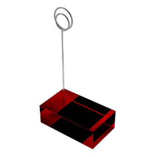 Black and Garnet Table Card Holder
