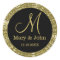 Black And Glitter Gold Wedding Monogram Seals