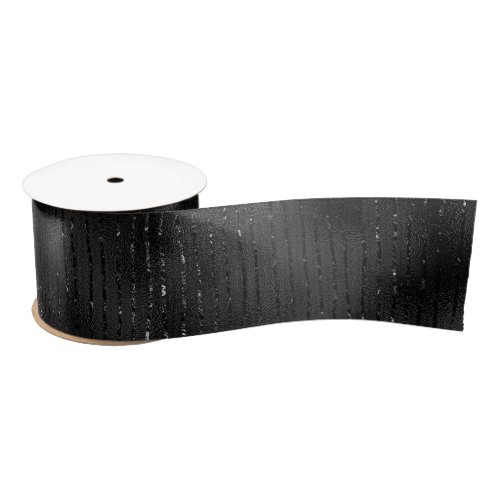 Black and glitter stripes pattern satin ribbon