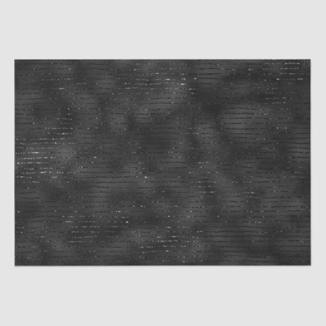 Black and glitter stripes pattern tissue paper (Front)