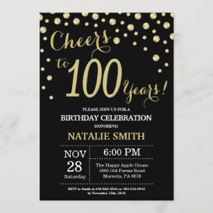 Chalkboard Birthday Invite PERSONALIZED 100th Birthday Invitation Floral Women Birthday Invitation #W153 Digital file