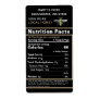 Black and gold 2020 Nutrition Facts Honey Label
