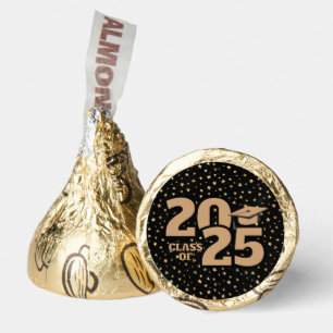 Black and Gold 2025 Graduation Hershey®'s Kisses®