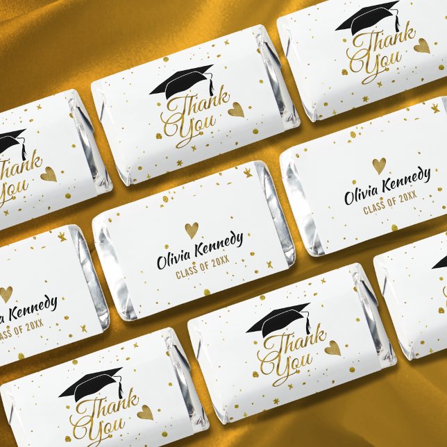 Black And Gold 2025 Graduation Party Thank You Hershey's Miniatures (Black And Gold 2025 Graduation Party Thank You Hershey's Miniatures)