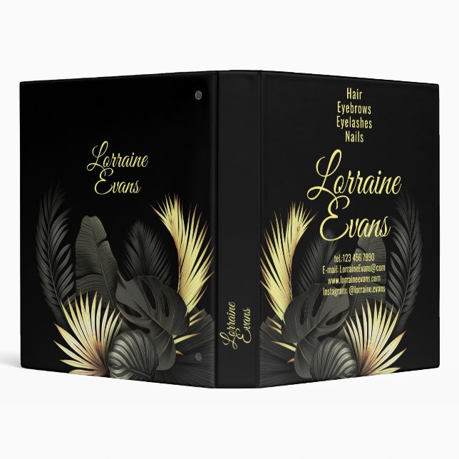 Black and Gold 3 Ring Binder (Background)