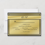 Black And Gold 50th Anniversary Rsvp W/ Meals at Zazzle