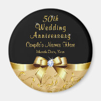 Black and Gold, 50th Wedding Anniversary Favors