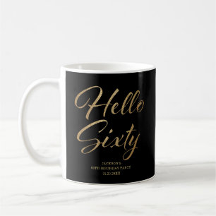 Black and Gold 60th Birthday Mug