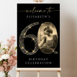 Black and Gold 60th Birthday Welcome Sign Template<br><div class="desc">Black and Gold 60th Birthday Welcome Sign Template , Customizable and Printable Party Decoration, Editable Celebration Board, 60th Birthday Welcome Sign, Birthday Welcome Signs, Welcome to 60th Foam Board, Welcome Birthday Sign 60, 60th Birthday Sign. Birthday Welcome, Birthday Display, canva template, Milestone Birthday, Birthday Collage, birthday celebration, Welcome Sign, Welcome...</div>